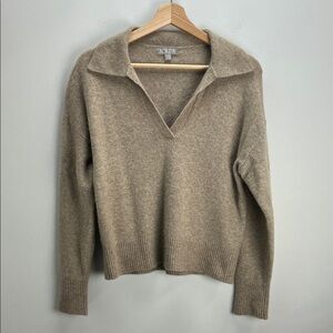 J. Crew Collared V Neck Sweater Supersoft Yarn Alpaca Small Old Money Preppy